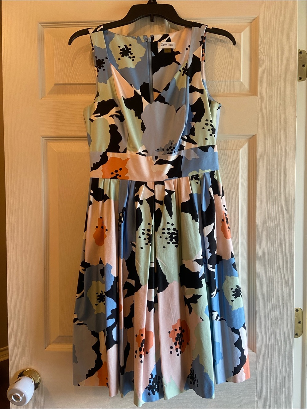 Calvin Klein Women’s Pastel Floral Fit & Flare Dress